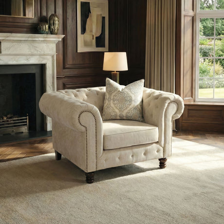 Ammirati Traditional Chesterfield Sofa, Loveseat & Chair - Chair