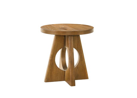 Olgod Round Pedestal Coffee & End Table - Round End Table