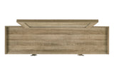 Cadden Contemporary Bed & Bedroom Set with Honey Bronze Curved Pulls - Dusty Oak