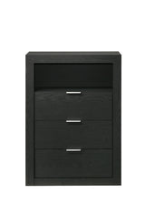 Altimari Channeled Headboard Bed & Bedroom Set - Contemporary in Black or Walnut