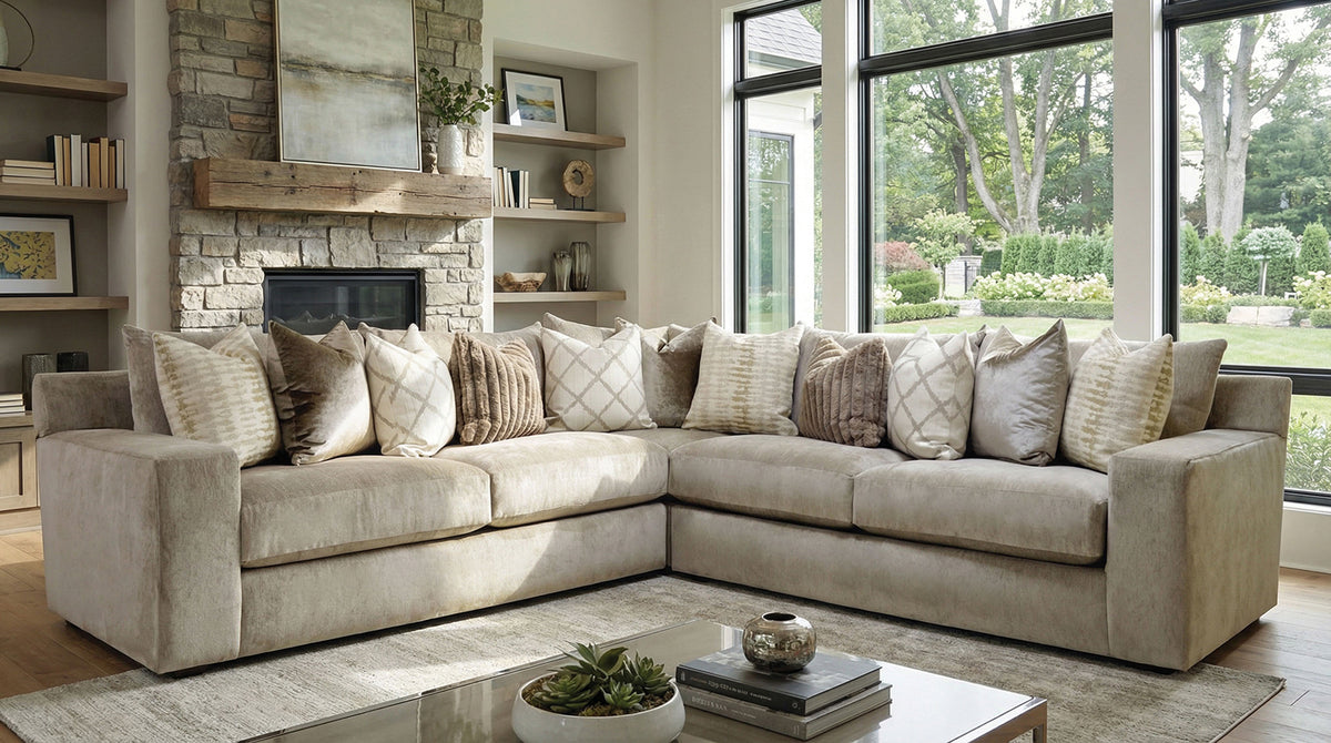 Lymington Transitional Oversized Deep-Seat Sectional - 