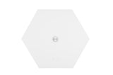 Zeta Hexagon Smart Coffee Table with LED Lights, Bluetooth Speaker & Wireless Charging – White, view 3