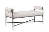 Vilna Contemporary Forged Steel Upholstered Bed & Bench - Bench