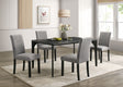 Amelio 59" Dining Table & Channel-Back Chairs - Table Only