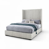 Adam Upholstered Wingback Bed - Queen & King