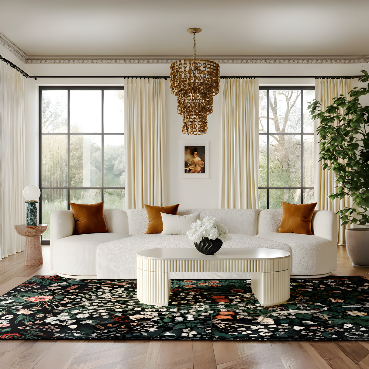 Bella Cream Oval Coffee Table