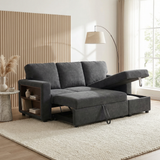 Modern L-Shaped Sectional Sofa with Storage Chaise Ottoman
