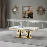 Vanessa Marble Dining Table Set with Chairs