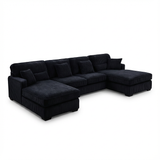 Fancy Sectional in Corduroy Fabric