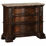Traditional Ornate Santa 5-Piece Bedroom Set in Rich Cherry Finish