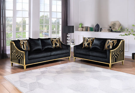 Detail view of the performance fabric upholstery and stitching on the Julia sofa