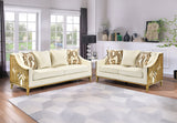 Full profile view of the Julia contemporary stationary sofa and loveseat collection