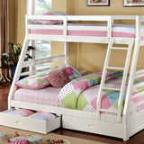 California III Twin over Full Bunk Bed with 2 Drawers - Transitional Solid Wood in 5 Finishes - image_237