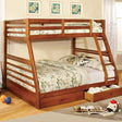 California III Twin over Full Bunk Bed with 2 Drawers - Transitional Solid Wood in 5 Finishes - image_241