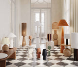 Faith White Boucle Table Lamp