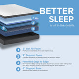 Blissful Nights 10 Inch Rose Medium Mattress - Cooling Comfort