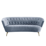 Bayram Curved Velvet Sofa & Chair
