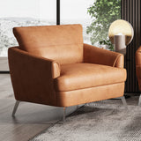Safi Mid-Century Top Grain Leather Chair
