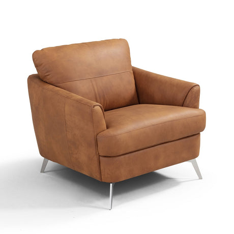 Safi Mid-Century Top Grain Leather Chair