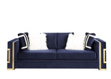 Virrux Velvet Sofa with 6 Pillows