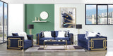Virrux Velvet Sofa with 6 Pillows