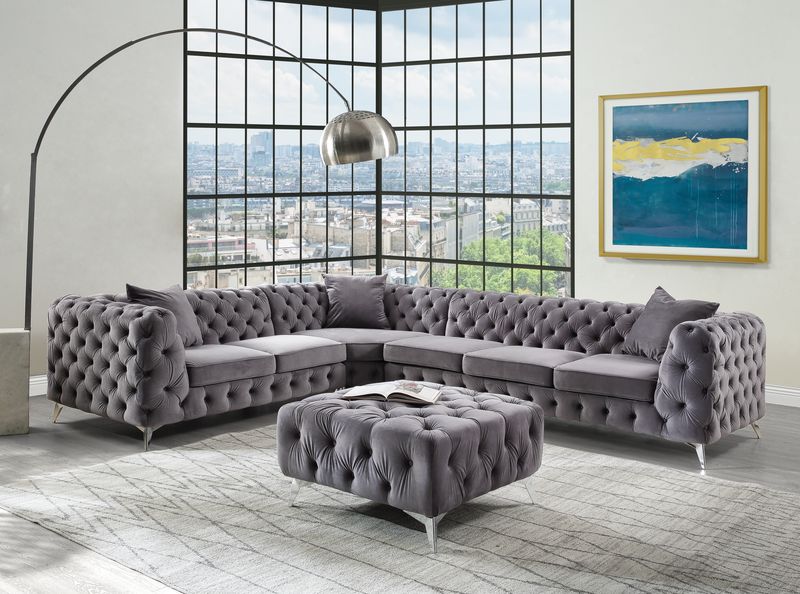Wugtyx Button Tufted Ottoman