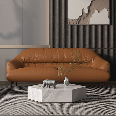 Leonia Italian Top Grain Leather Sofa, Loveseat & Chair