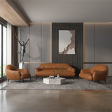 Leonia Italian Top Grain Leather Sofa, Loveseat & Chair