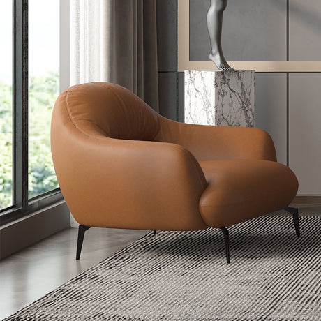 Leonia Italian Top Grain Leather Sofa, Loveseat & Chair