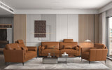 Tussio Italian Leather Sofa, Loveseat & Chair