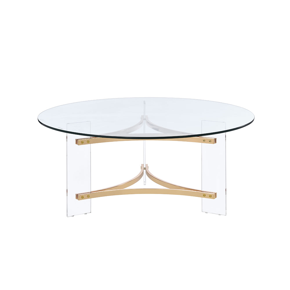 Sosi Round Glass Coffee & End Table