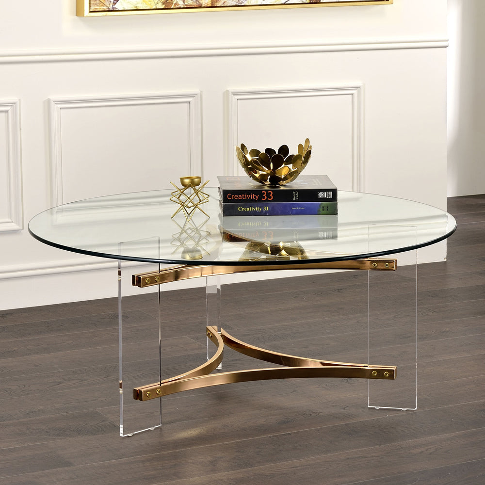 Sosi Round Glass Coffee & End Table