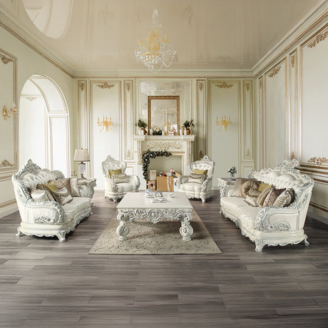Adara Rococo Sofa, Loveseat & Chair
