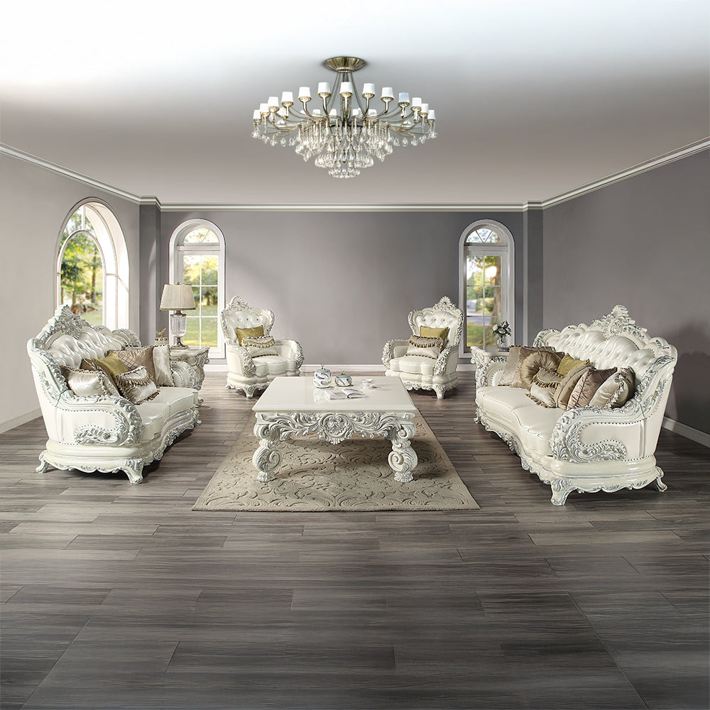 Adara Rococo Sofa, Loveseat & Chair