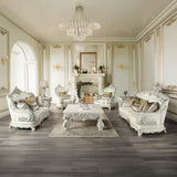 Adara Rococo Sofa, Loveseat & Chair