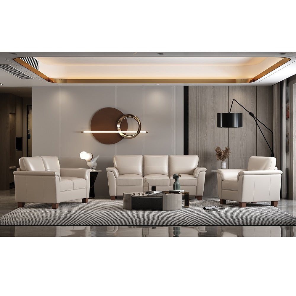 Pacific Palisades Top Grain Leather Sofa, Loveseat & Chair