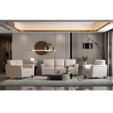 Pacific Palisades Top Grain Leather Sofa, Loveseat & Chair