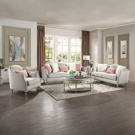 Kasa Camel-Back Sofa Collection & Stone-Top Tables