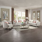 Kasa Camel-Back Sofa Collection & Stone-Top Tables