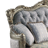 Miliani Button-Tufted Sofa, Loveseat & Marble Sofa Table