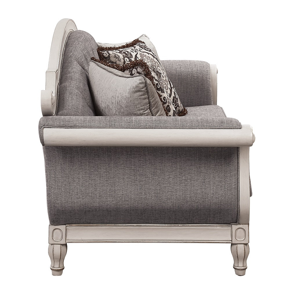 Florian Rolled Arm Sofa, Loveseat & Chair