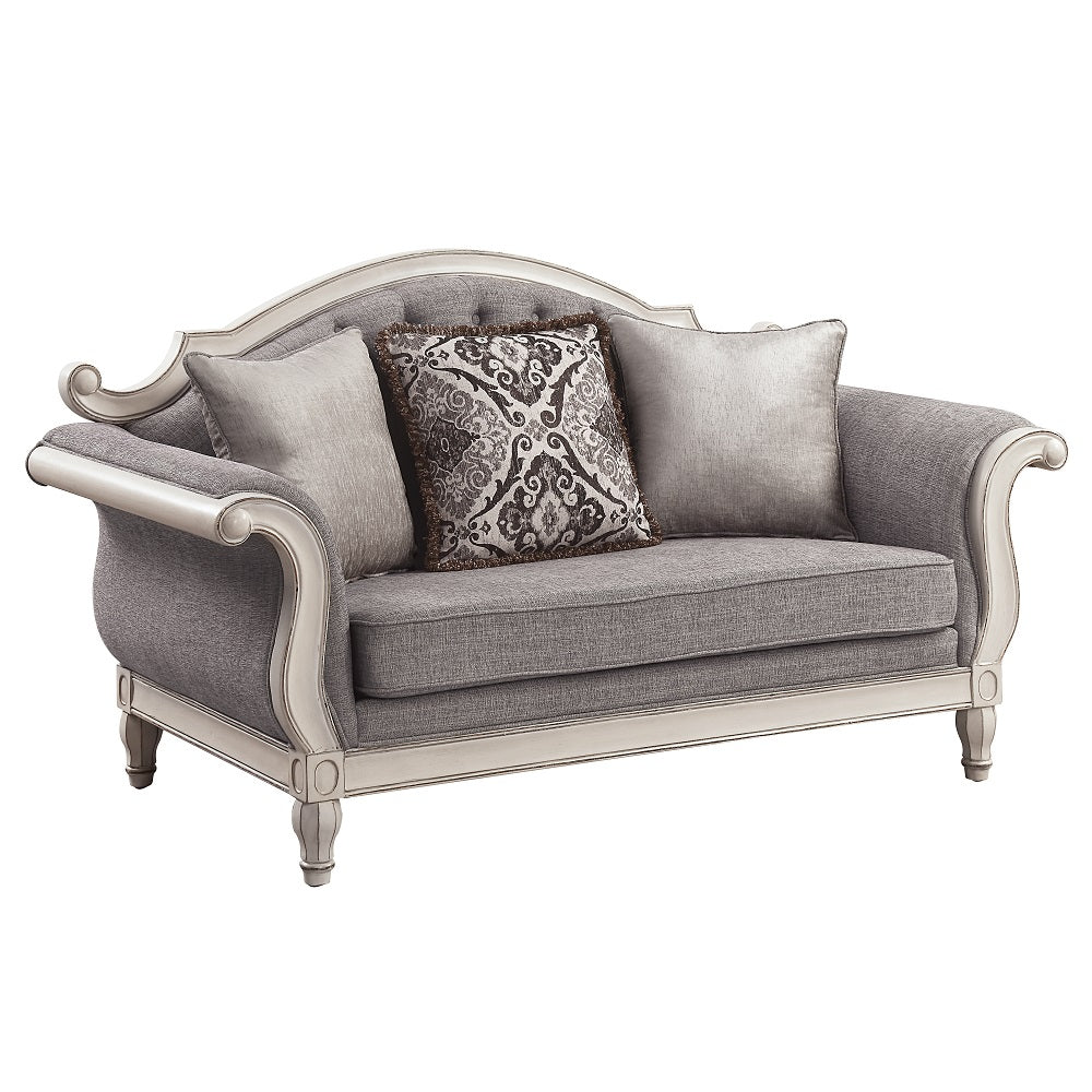 Florian Rolled Arm Sofa, Loveseat & Chair