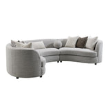 Ivria Curved Sectional Sofa with 9 Pillows