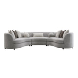 Ivria Curved Sectional Sofa with 9 Pillows