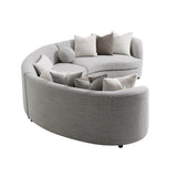 Ivria Curved Sectional Sofa with 9 Pillows