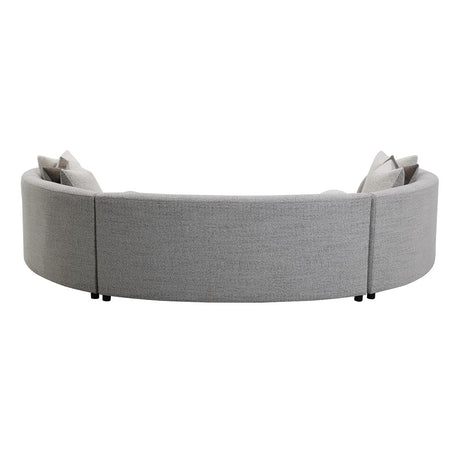 Ivria Curved Sectional Sofa with 9 Pillows
