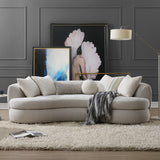 Iniko Curved Sofa with 6 Pillows