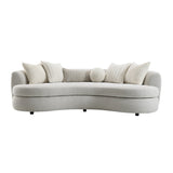 Iniko Curved Sofa with 6 Pillows