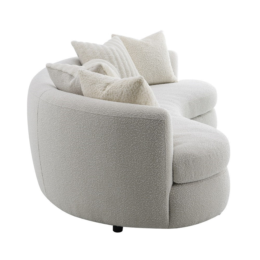 Iniko Curved Sofa with 6 Pillows