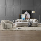 Iniko Curved Sofa with 6 Pillows